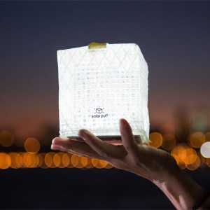 SolarPuff Solar LED Light Folds Down To Nothing