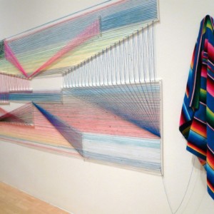 Adrian Esparza Weaves Magic to Create Geometric Installations from Sarape Blankets