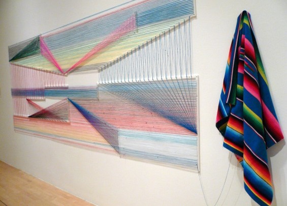 Adrian Esparza Weaves Magic to Create Geometric Installations from Sarape Blankets